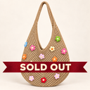 Floral Crochet Hobo Bag
