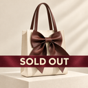 Chocolate Bow Structured Tote Bag