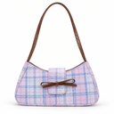 Pastel Plaid Bow Shoulder Bag