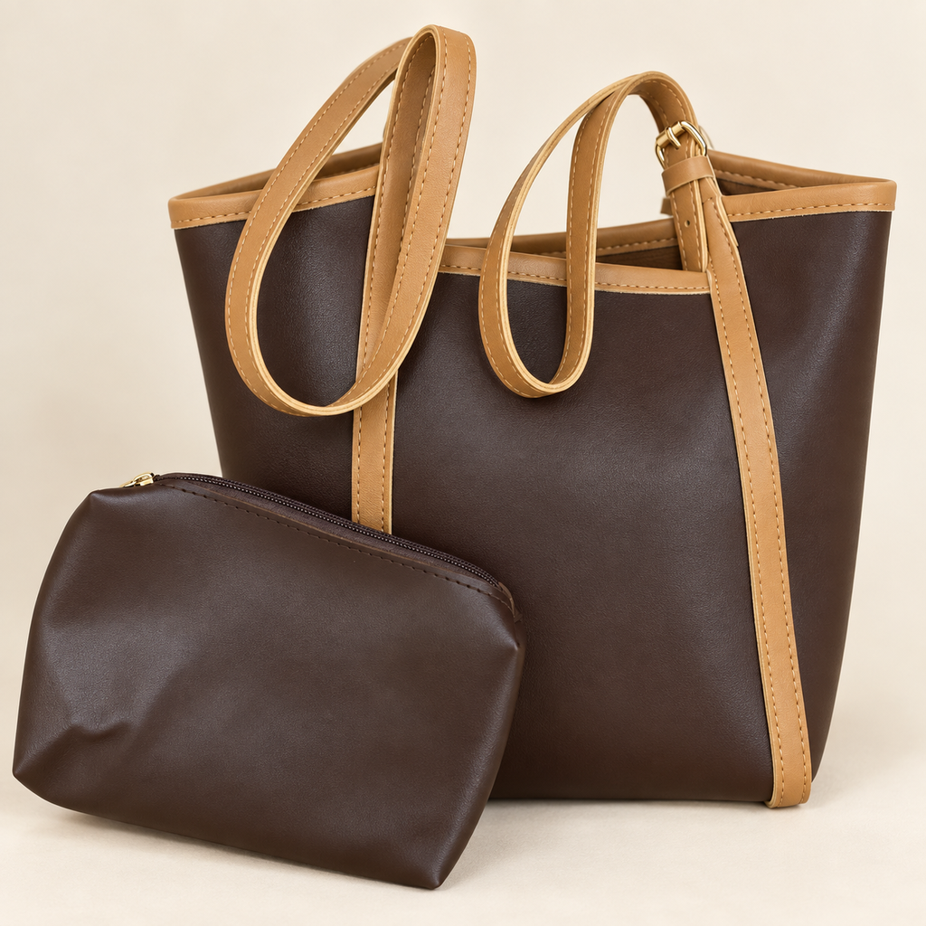 [UZ-B03] Mocha Duo Tote Set